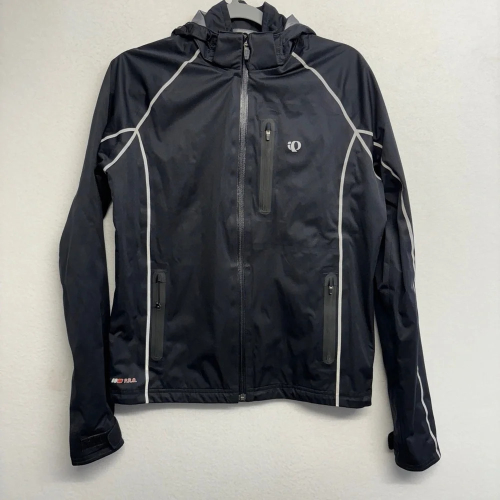 Pearl Izumi Black Full Zip Jacket Mens M Hooded‎